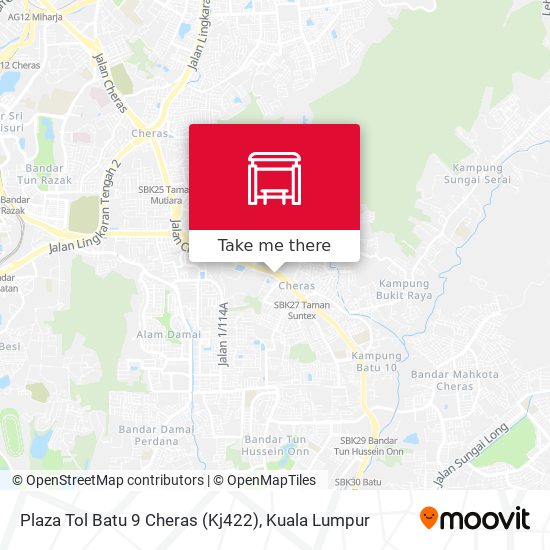 Plaza Tol Batu 9 Cheras (Kj422) map