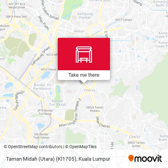 Taman Midah (Utara) (Kl1705) map