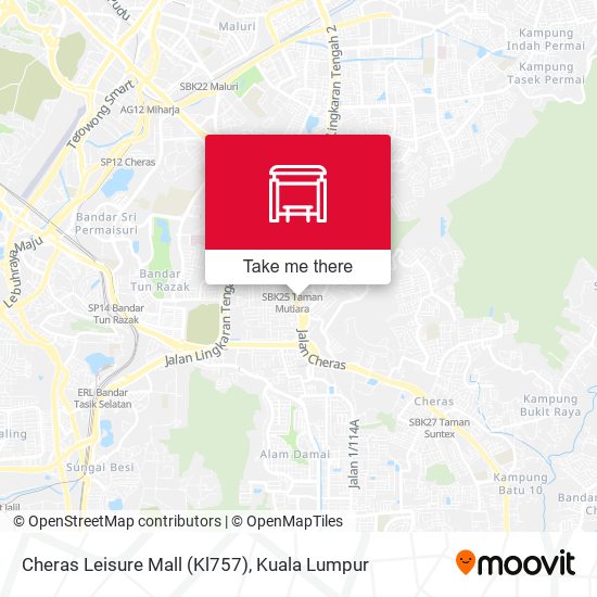 Cheras Leisure Mall (Kl757) map