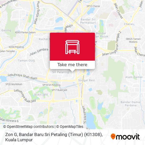 Zon G, Bandar Baru Sri Petaling (Timur) (Kl1308) map