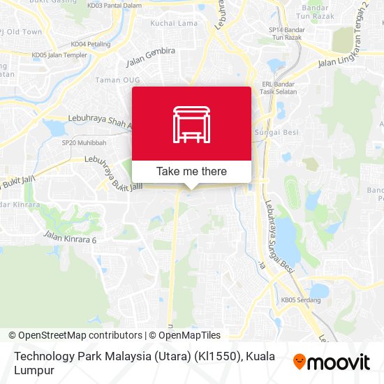 Technology Park Malaysia (Utara) (Kl1550) map