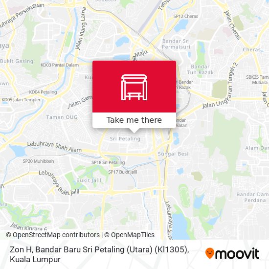 Peta Zon H, Bandar Baru Sri Petaling (Utara) (Kl1305)