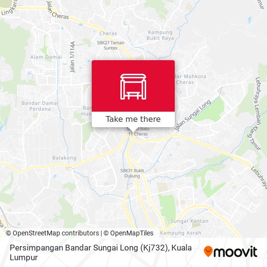 Persimpangan Bandar Sungai Long (Kj732) map