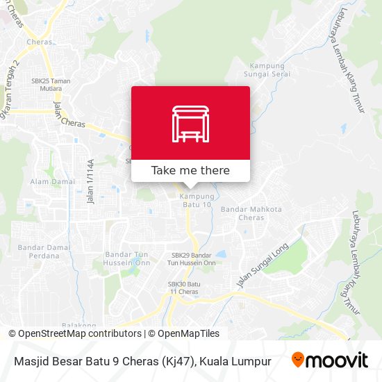 Peta Masjid Besar Batu 9 Cheras (Kj47)