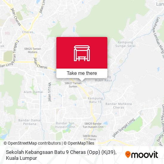 Peta Sekolah Kebangsaan Batu 9 Cheras (Opp) (Kj39)