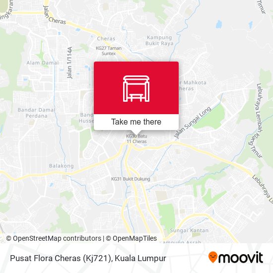 Pusat Flora Cheras (Kj721) map