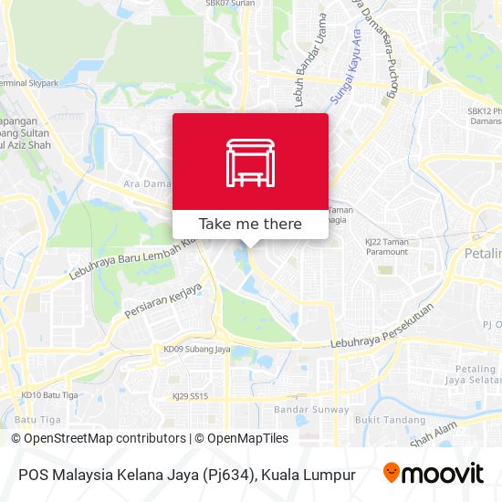 Peta POS Malaysia Kelana Jaya (Pj634)