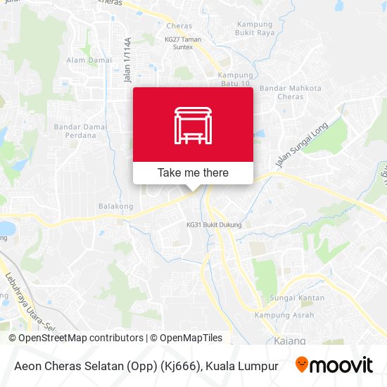 Aeon Cheras Selatan (Opp) (Kj666) map