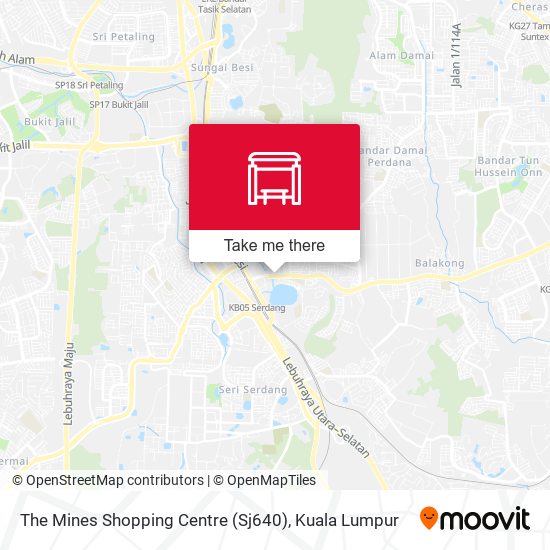 The Mines Shopping Centre (Sj640) map