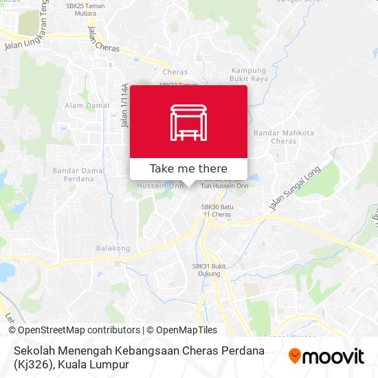 Sekolah Menengah Kebangsaan Cheras Perdana (Kj326) map