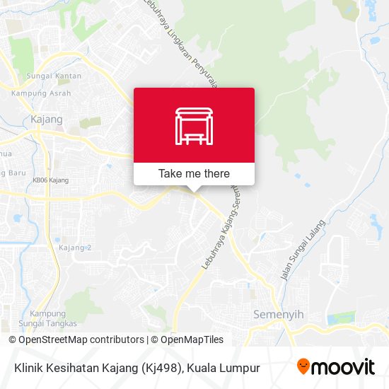 Klinik Kesihatan Kajang (Kj498) map