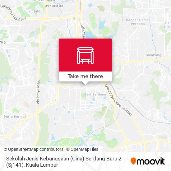 Peta Sekolah Jenis Kebangsaan (Cina) Serdang Baru 2 (Sj141)