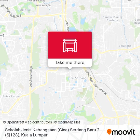 Peta Sekolah Jenis Kebangsaan (Cina) Serdang Baru 2 (Sj128)