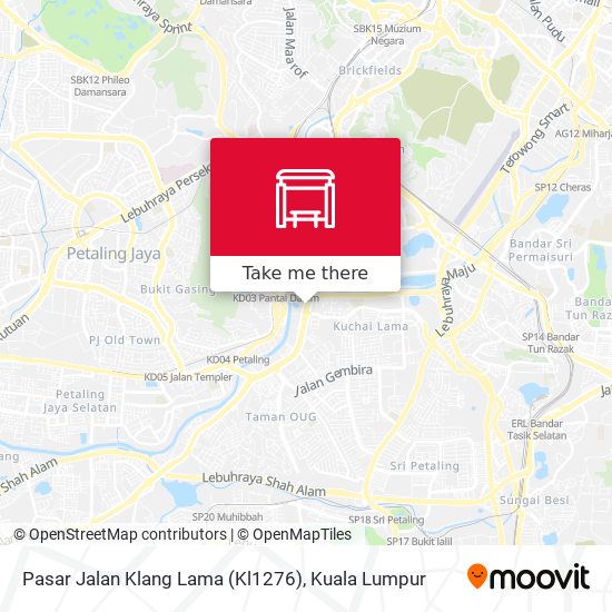Peta Pasar Jalan Klang Lama (Kl1276)