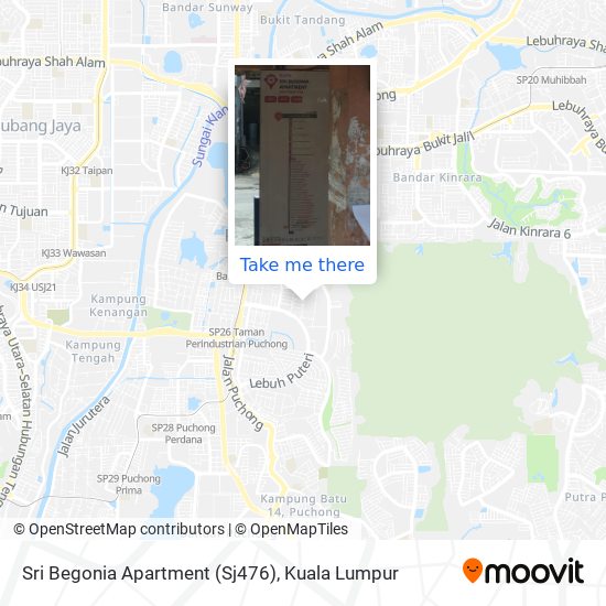 Peta Sri Begonia Apartment (Sj476)