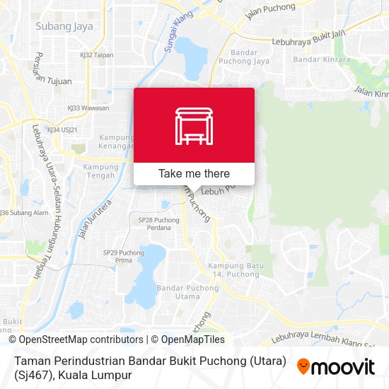 Peta Taman Perindustrian Bandar Bukit Puchong (Utara) (Sj467)