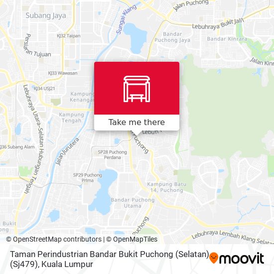Peta Taman Perindustrian Bandar Bukit Puchong (Selatan) (Sj479)