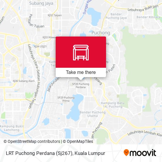 Peta LRT Puchong Perdana (Sj267)