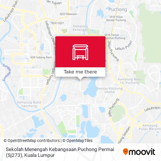Peta Sekolah Menengah Kebangsaan Puchong Permai (Sj273)