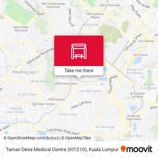 Peta Taman Desa Medical Centre (Kl1210)