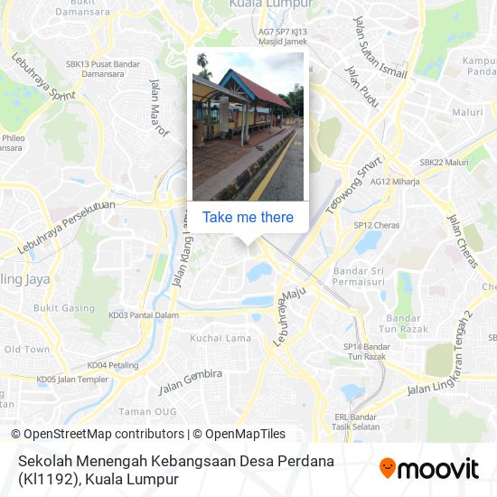 Peta Sekolah Menengah Kebangsaan Desa Perdana (Kl1192)
