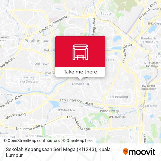 Peta Sekolah Kebangsaan Seri Mega (Kl1243)
