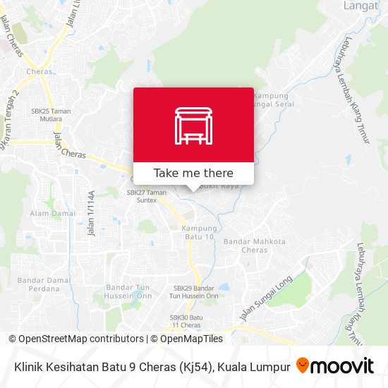 Klinik Kesihatan Batu 9 Cheras (Kj54) map