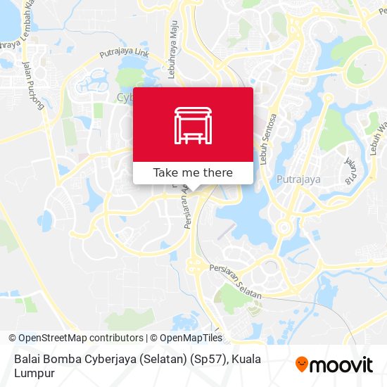 Peta Balai Bomba Cyberjaya (Selatan) (Sp57)