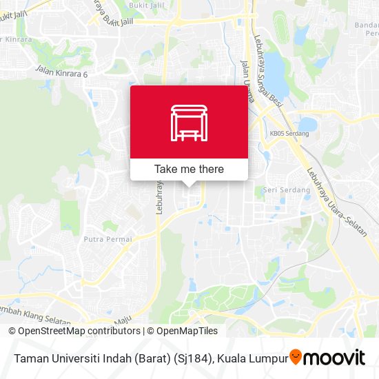Peta Taman Universiti Indah (Barat) (Sj184)