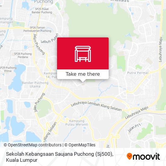Peta Sekolah Kebangsaan Saujana Puchong (Sj500)