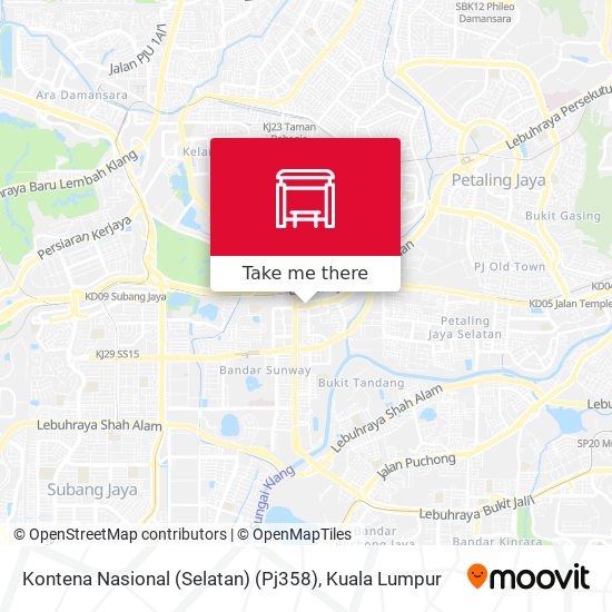 Kontena Nasional (Selatan) (Pj358) map