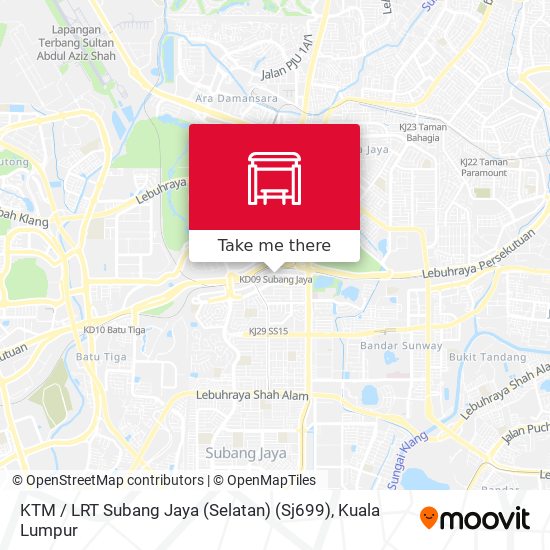 Peta KTM / LRT Subang Jaya (Selatan) (Sj699)