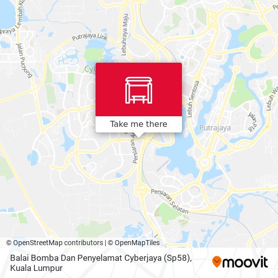 Peta Balai Bomba Dan Penyelamat Cyberjaya (Sp58)