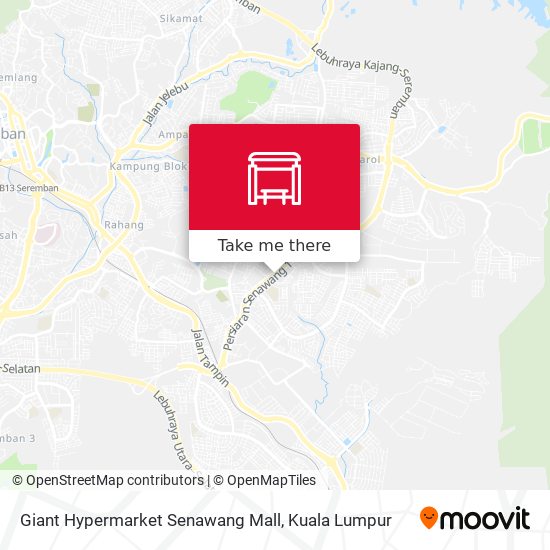 Giant Hypermarket Senawang Mall map