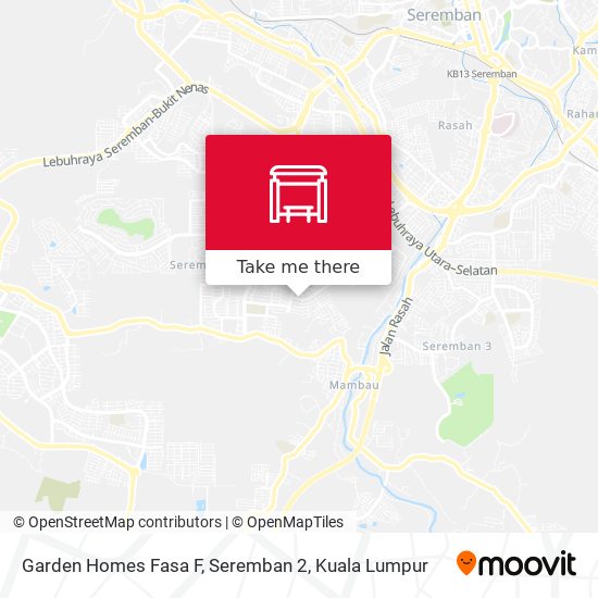 Peta Garden Homes Fasa F, Seremban 2