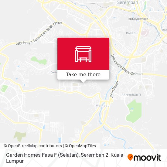 Peta Garden Homes Fasa F (Selatan), Seremban 2