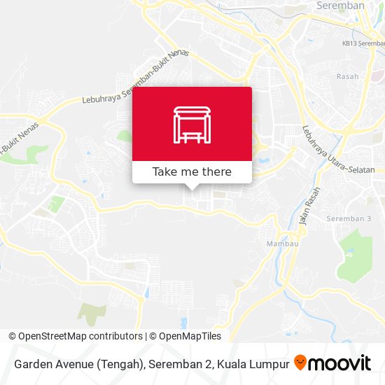 Garden Avenue (Tengah), Seremban 2 map