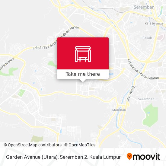 Peta Garden Avenue (Utara), Seremban 2