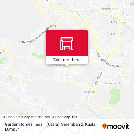 Garden Homes Fasa F (Utara), Seremban 2 map