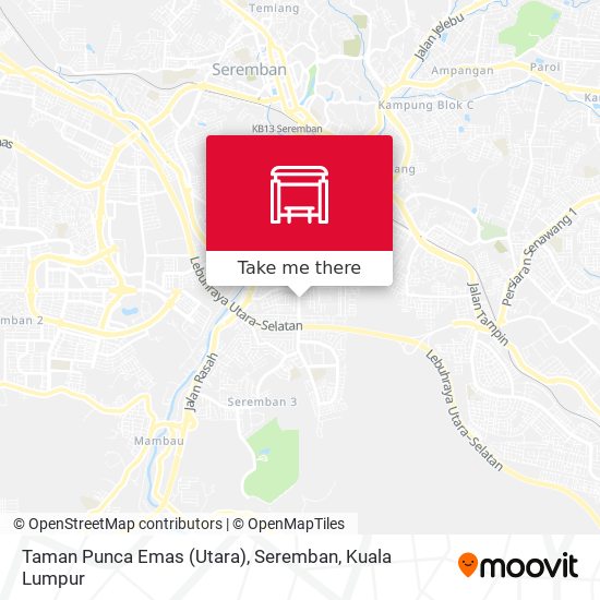 Peta Taman Punca Emas (Utara), Seremban