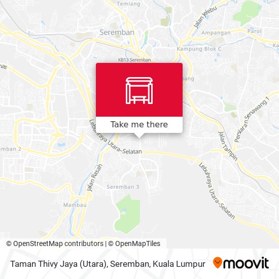Peta Taman Thivy Jaya (Utara), Seremban