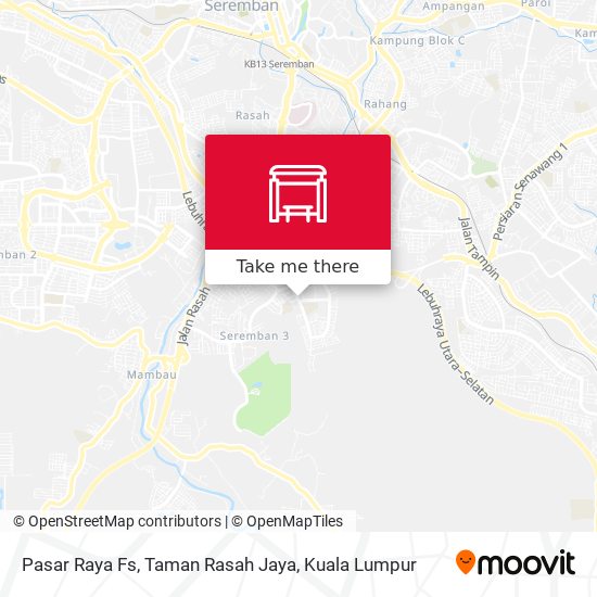 Peta Pasar Raya Fs, Taman Rasah Jaya