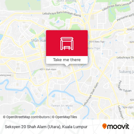Peta Seksyen 20 Shah Alam (Utara)