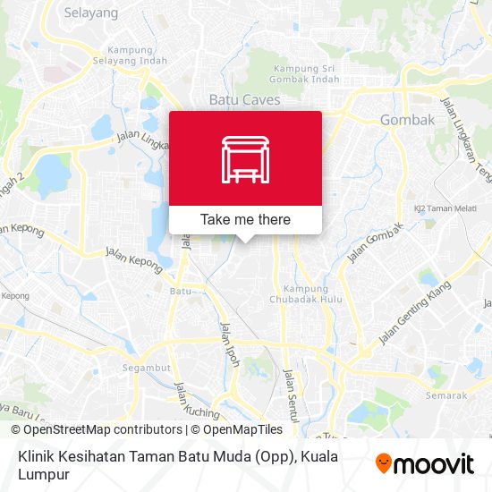 Peta Klinik Kesihatan Taman Batu Muda (Opp)