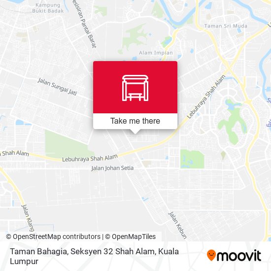 Peta Taman Bahagia, Seksyen 32 Shah Alam