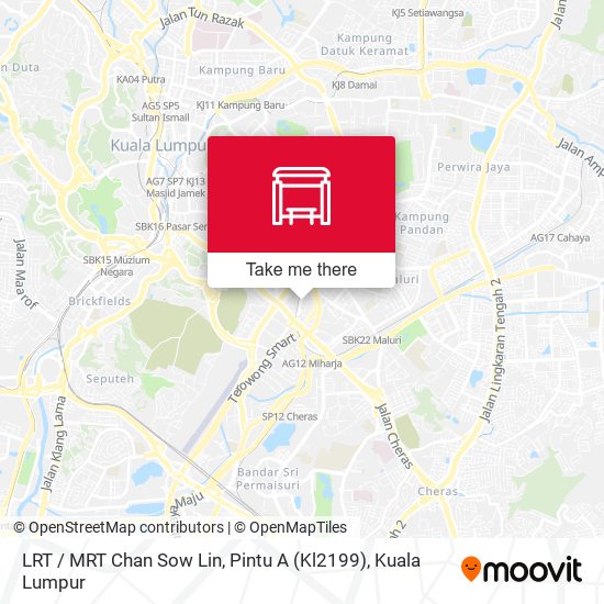 Peta LRT / MRT Chan Sow Lin, Pintu A (Kl2199)