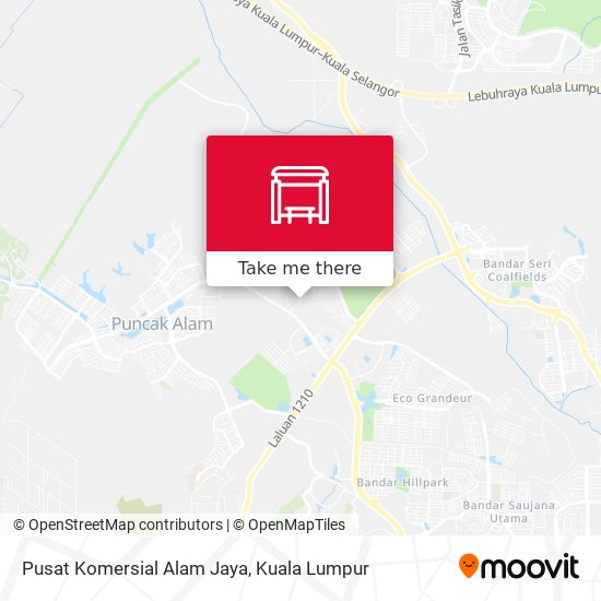 Peta Pusat Komersial Alam Jaya