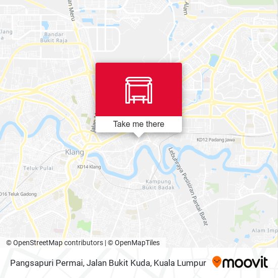 Peta Pangsapuri Permai, Jalan Bukit Kuda