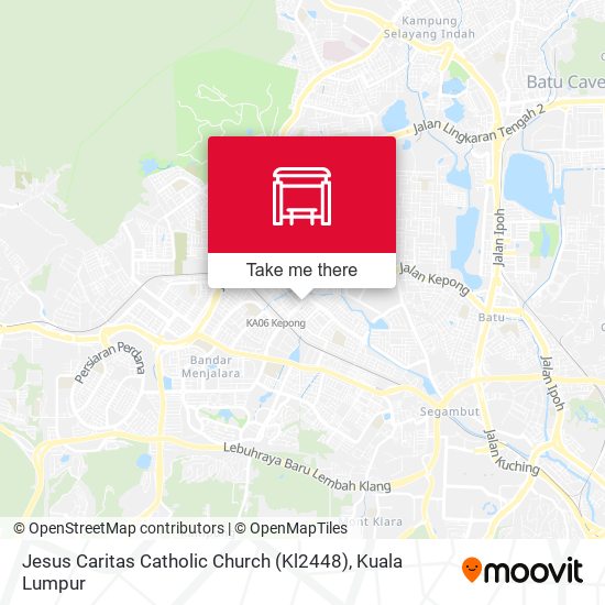 Jesus Caritas Catholic Church (Kl2448) map