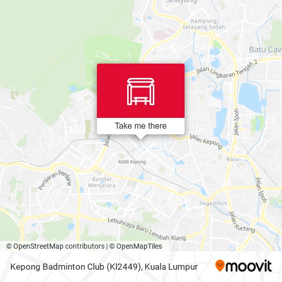 Peta Kepong Badminton Club (Kl2449)